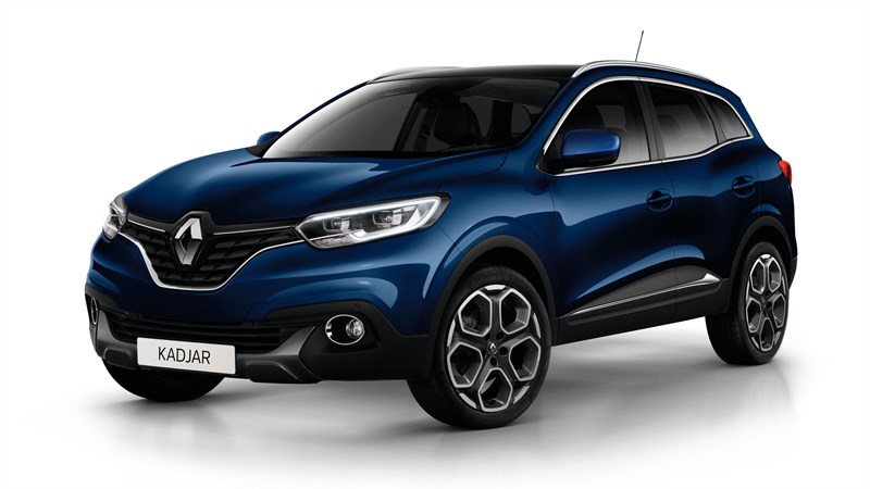 Renault KADJAR - Véhicule bleu cosmos sur fond blanc