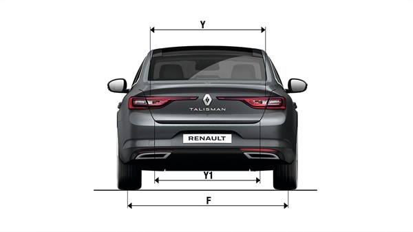 Renault TALISMAN - Vue de derrière avec dimensions